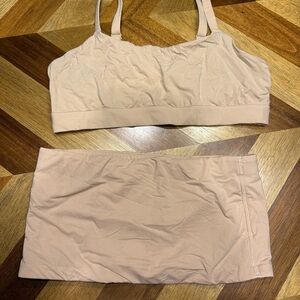 SKIMS Fits Everybody Bandeau and Seamless Bralette set